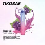 TIKOBAR LUX 2500 PUFFS DISPOSABLE VAPE IN UAE GRAPE ICE