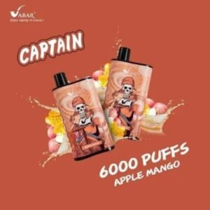 VABAR CAPTAIN 6000 PUFFS DISPOSABLE IN UAE APPLE MANGO