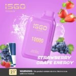 ISGO BAR 10000 PUFFS DISPOSABLE VAPE IN UAE STRAWBERRY GRAPE ENERGY