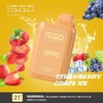 ISGO BAR 10000 PUFFS DISPOSABLE VAPE IN UAE STRAWBERRY GRAPE ICE