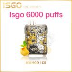 ISGO 6000 PUFFS DISPOSABLE VAPE IN UAE MANGO ICE