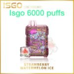 ISGO 6000 PUFFS DISPOSABLE VAPE IN UAE STRAWBERRY WATERMELON ICE